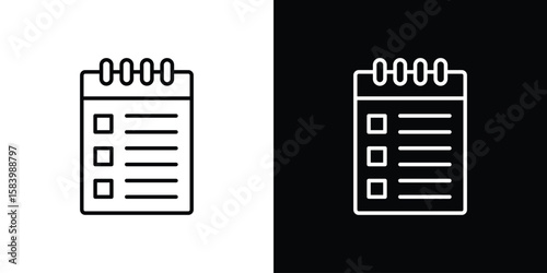 Reservation icon simple vector pictogram. black and white icon concept