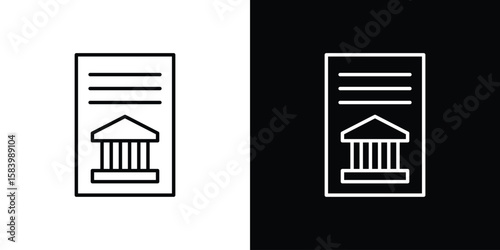 Policy icon simple vector pictogram. black and white icon concept