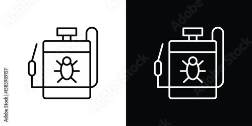 Pesticide icon simple vector pictogram. black and white icon concept