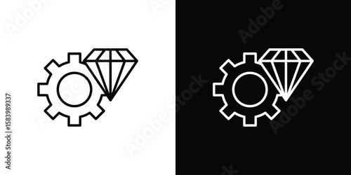 Operational excellence icon simple vector pictogram. black and white icon concept