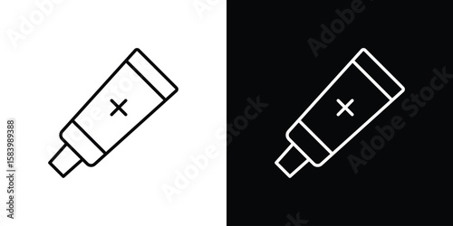 Ointment icon simple vector pictogram. black and white icon concept