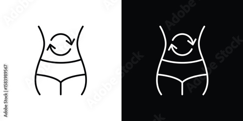 Metabolism icon simple vector pictogram. black and white icon concept
