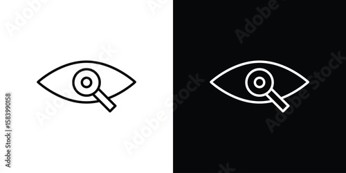 Investigation icon simple vector pictogram. black and white icon concept