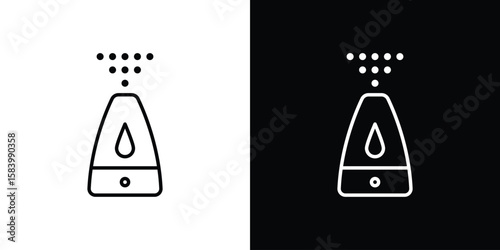 Humidifier icon simple vector pictogram. black and white icon concept