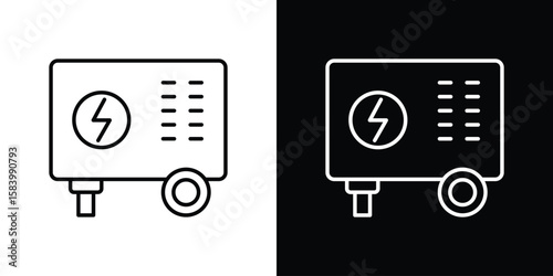 Generator icon simple vector pictogram. black and white icon concept