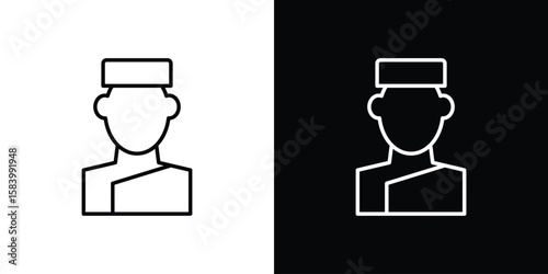 Concierge icon simple vector pictogram. black and white icon concept