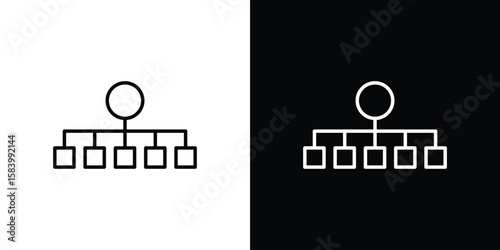 classification icon simple vector pictogram. black and white icon concept