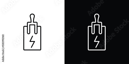 Circuit Breaker icon simple vector pictogram. black and white icon concept