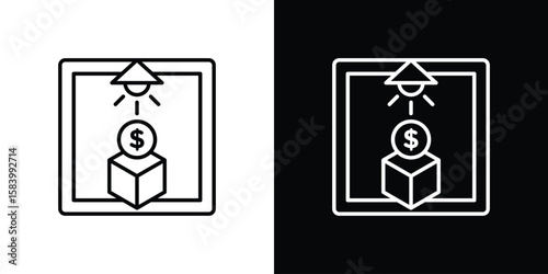 Business incubator icon simple vector pictogram. black and white icon concept