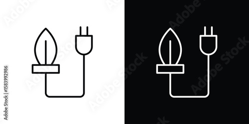 Biomass energy icon simple vector pictogram. black and white icon concept