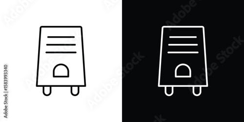 Air purifier icon simple vector pictogram. black and white icon concept