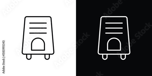Air purifier icon simple vector pictogram. black and white icon concept