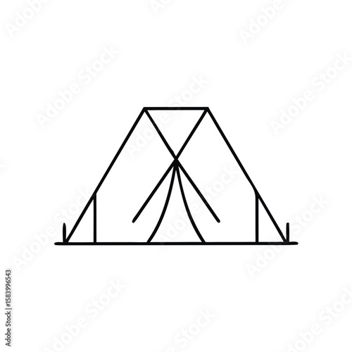 Tent icon representing a base camp for outdoor activities