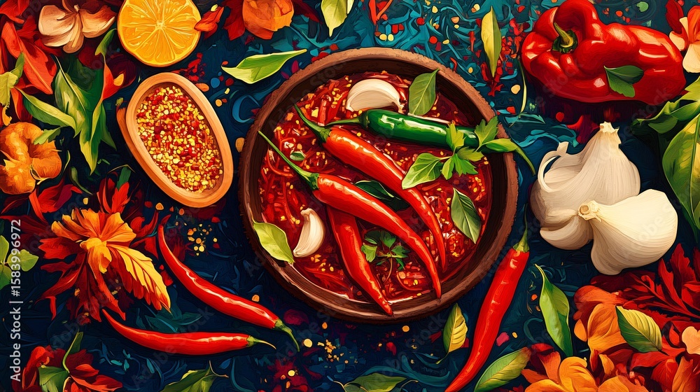 Fototapeta premium red hot chili peppers