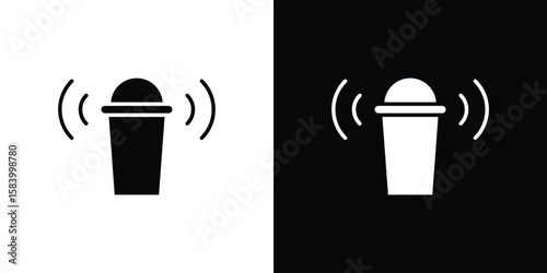 Shaker icon silhouette in black flat style. Graphic element