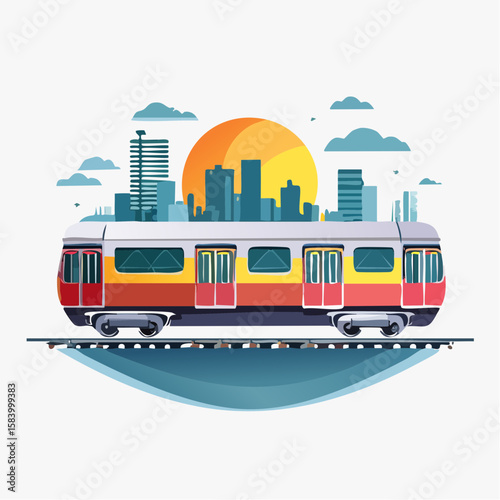 train in the city