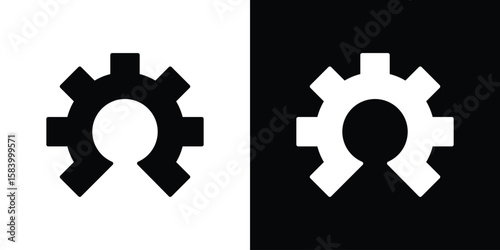 Open source icon silhouette in black flat style. Graphic element