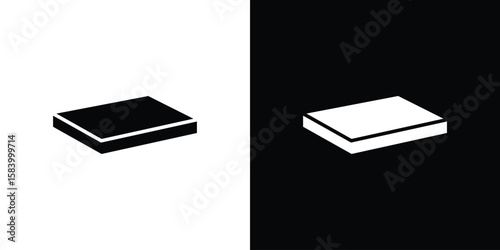 Mattress icon silhouette in black flat style. Graphic element