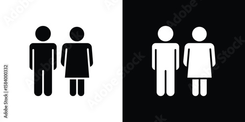 Girlfriend icon silhouette in black flat style. Graphic element