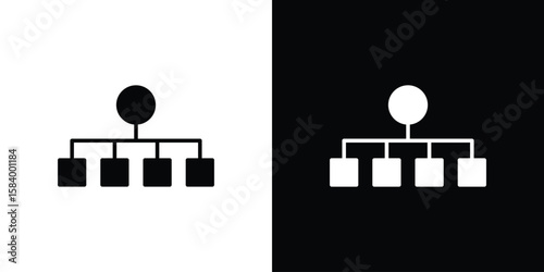 classification icon silhouette in black flat style. Graphic element