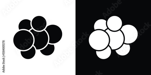 Cancer icon silhouette in black flat style. Graphic element