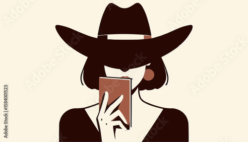 Cowgirl with a book 
