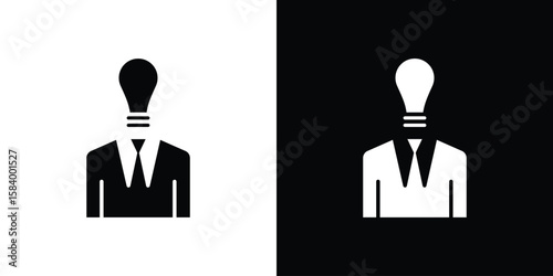Brand awareness icon silhouette in black flat style. Graphic element