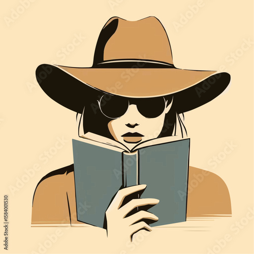 cowgirl reading a book