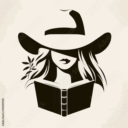 Cowgirl girl with a book
