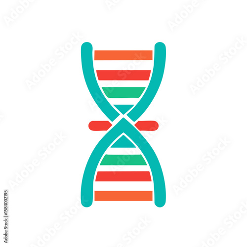 Dna structure illustration genetics, heredity, and medical research