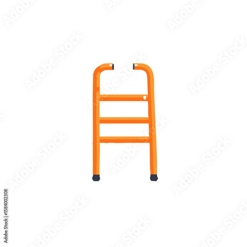 Medical step stool durable orange step ladder for doctor's office & hospital use