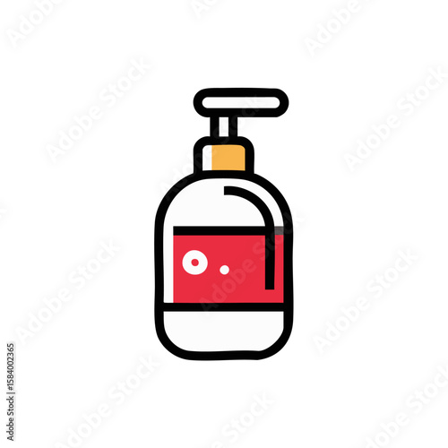 Hand sanitizer bottle illustration antiseptic gel for hygiene and health
