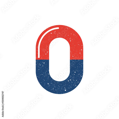 Free Download Vintage Red and Blue Horseshoe Magnet Icon - GFXLoad