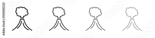 Volcano icon for graphic design, Web, UI, app. Simple abstract icons