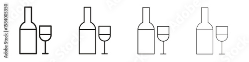 Vodka icon for graphic design, Web, UI, app. Simple abstract icons