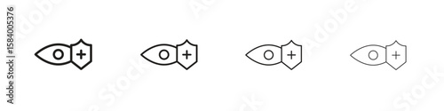 Vision insurance icon for graphic design, Web, UI, app. Simple abstract icons