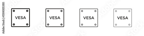 Vesa icon for graphic design, Web, UI, app. Simple abstract icons