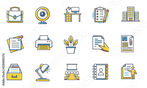Vector set of business and finance icons for web design | Ai Generated Icon in EPS, JPEG and PNG Multiformate