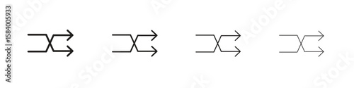 Shuffle icon for graphic design, Web, UI, app. Simple abstract icons