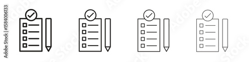 Requirements icon for graphic design, Web, UI, app. Simple abstract icons