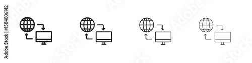 Remote Access icon for graphic design, Web, UI, app. Simple abstract icons