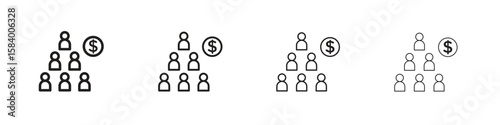 Ponzi scheme icon for graphic design, Web, UI, app. Simple abstract icons
