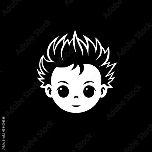 Baby - Black and White Isolated Icon - Vector illustration