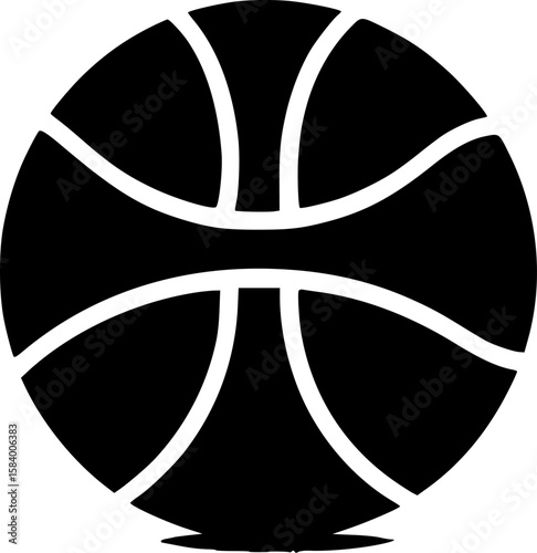 Basketball - Minimalist and Flat Logo - Vector illustration