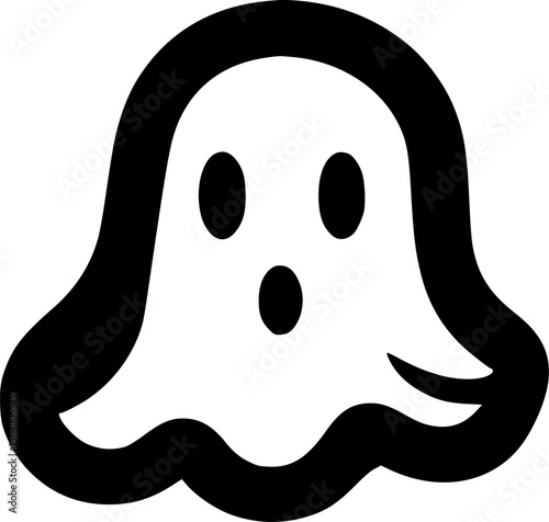 Ghost | Minimalist and Simple Silhouette - Vector illustration