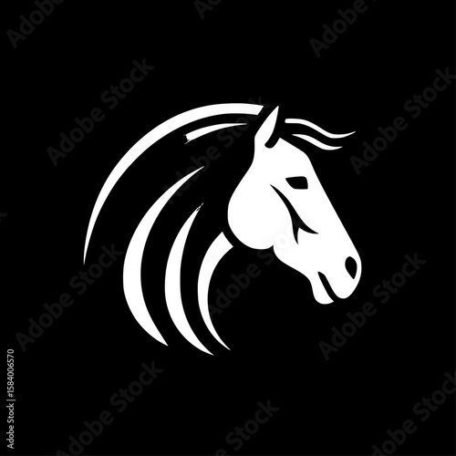Horse | Minimalist and Simple Silhouette - Vector illustration