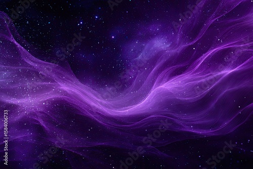 Purple nebulae, flowing cosmic clouds