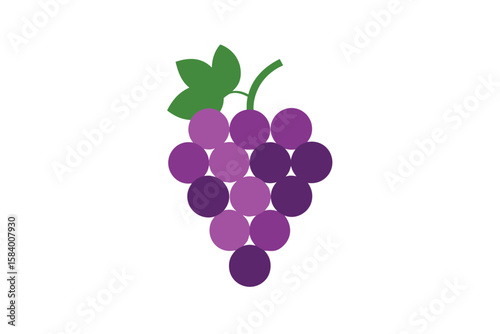 Stylized Grapevine With Clusters Of Grapes