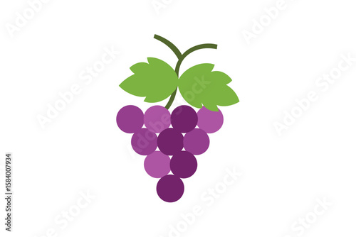 Stylized Grapevine With Clusters Of Grapes