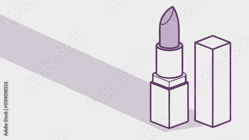 Chic lipstick vector design for beauty products branding and advertising